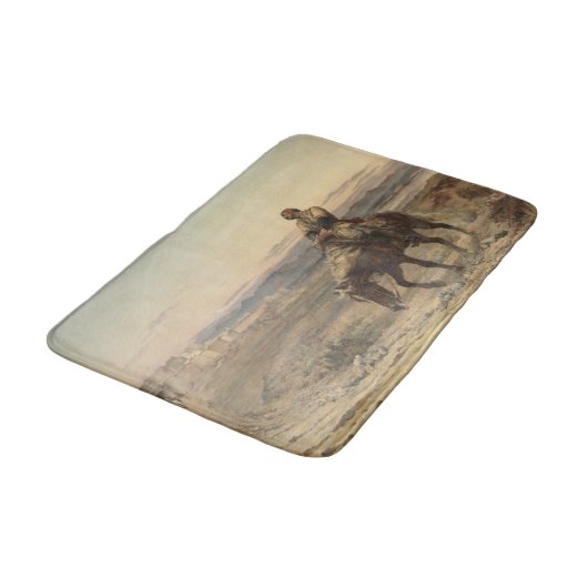 Überreste einer Armee (von Elizabeth Thompson) Badematte (Schrägansicht)