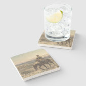 Überreste einer Armee (von Elizabeth Thompson) Steinuntersetzer (Seitenansicht)