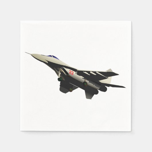 Überschall-Kampfflugzeug Militärflugzeug Serviette (Vorderseite)