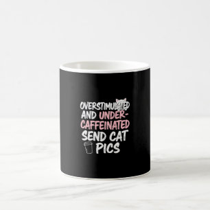 Überschätzte Sende Katzenbilder Lustiger Becher Kaffeetasse