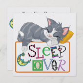 Überschlafen - Party aus Holz - SRF Einladung (Vorne/Hinten)