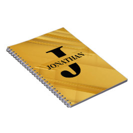 Überschneidende anfängliche Buchstaben-Name-Typogr Notizblock