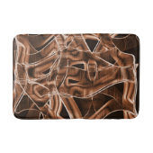 Überschneidende Kurven in Bandformen, braunes Reli Badematte (Vorderseite)