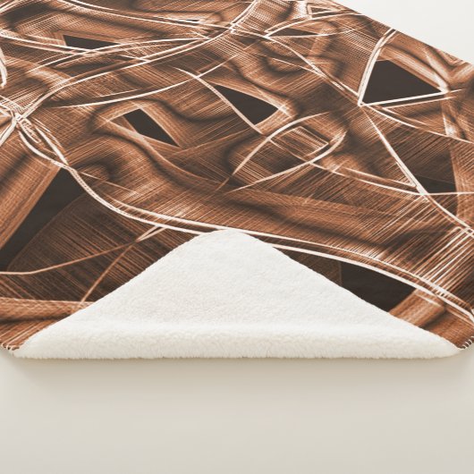 Überschneidende Kurven in Bandformen, braunes Reli Sherpadecke (3/4)