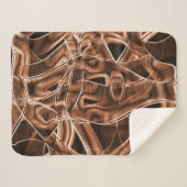 Überschneidende Kurven in Bandformen, braunes Reli Sherpadecke (Vorderseite (Horizontal))