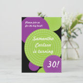 Überschneidenkreis-Geburtstags-Einladung Einladung (Stehend Vorderseite)