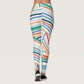 Überschneidung Streifen Scarf Leggings (Rückseite)