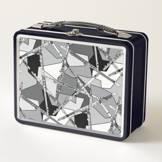 Überschneidung von Flöten Metall Brotdose (Vorderseite)