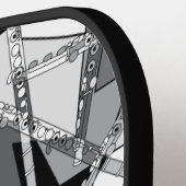 Überschneidung von Flöten Pickleball Schläger (Linke Seite)