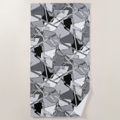 Überschneidung von Flöten Strandtuch (Vorderseite)