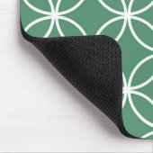 Überschneidung von Kreisen Muster Seite Grün Mousepad (Ecke)