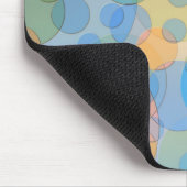 Überschneidung von Pastell Circles Modernes Design Mousepad (Ecke)