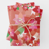 Überschneidung von Poinsettias Geschenkpapier Set (Beispiel)