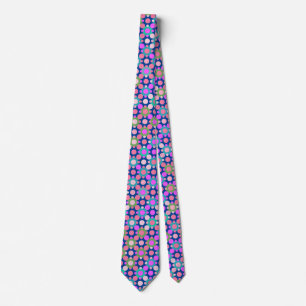 Überschneidung von Polka Dots in Rosa und Grün Bla Krawatte