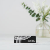 Überschneidung von Scherben - Schwarz Mini Visitenkarte (Stehend Vorderseite)