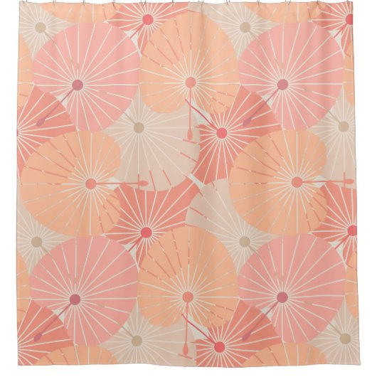 Überschneidungen mit chinesischen Fans Duschvorhang (Vorderseite)