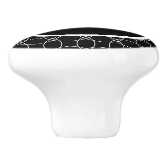 Überschneidungen Personalisierte Monogramm Keramikknauf (Seitenansicht)