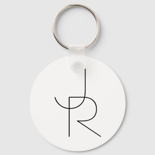 Überschneidungen | Schwarz auf Weiß Schlüsselanhänger (Vorderseite)