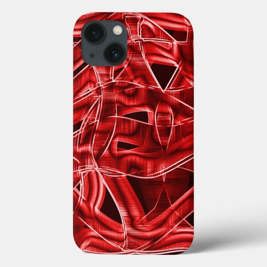 Überschneidungen und Kreuzungen roter Acrylausschn Case-Mate iPhone Hülle (Rückseite)