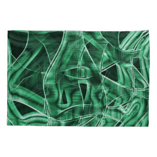 Überschneidungen und Kreuzungen von grünen Acrylat Kissenbezug