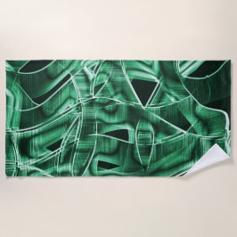 Überschneidungen und Kreuzungen von grünen Acrylat Strandtuch