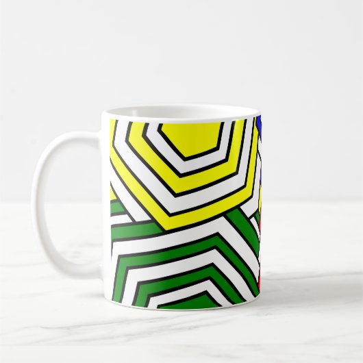 Überschneidungen von Hexagons Kaffeetasse (Links)
