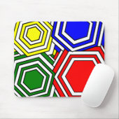 Überschneidungen von Hexagons Mousepad (Mit Mouse)