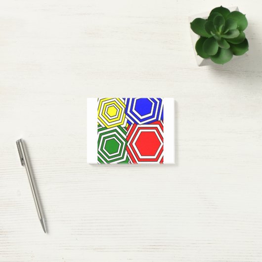 Überschneidungen von Hexagons Post-it Klebezettel (Büro)
