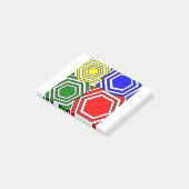 Überschneidungen von Hexagons Post-it Klebezettel (angewinkelt)