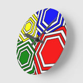 Überschneidungen von Hexagons Runde Wanduhr (Winkel)