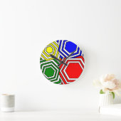 Überschneidungen von Hexagons Runde Wanduhr (Zuhause)