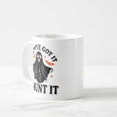 Überschön und gebucht, Halloween-Geist, Fledermäus Kaffeetasse (Vorderseite Links)