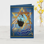 Überschreiten Sie über Collagen-Blau-Karte Karte (Gelbe Blume)