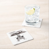 Überschrift in den rechteckiger pappuntersetzer (Vor Ort)