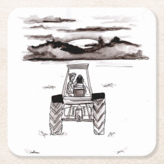 Überschrift in den rechteckiger pappuntersetzer