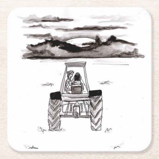 Überschrift in den rechteckiger pappuntersetzer (Vorderseite)