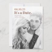 Überschrift | Modernes vertikales Foto Save The Date (Vorderseite)