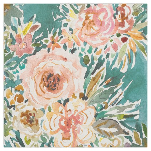 ÜBERSCHWÄNGLICHKEIT Stoff mit Blumen (Muster)