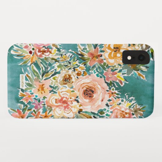 ÜBERSCHWÄNGLICHKEIT Stoff mit Blumen Case-Mate iPhone Hülle (Rückseite (Horizontal))
