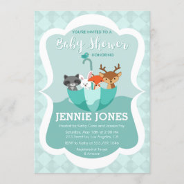 Überschwemmt mit Liebe-Tierbaby-Duschen-Einladung Einladung