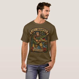 Überschwemmt Patch Stil T-Shirt