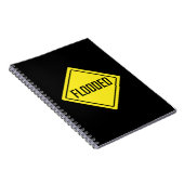 überschwemmt | Verkehrszeichen | SpiralNotebook Notizblock (Rechte Seite)