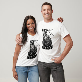 Überschwemmt werden Lemur Doppelbelichtung T-Shirt