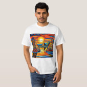 Überschwemmte Pyramiden T-Shirt (Vorne ganz)