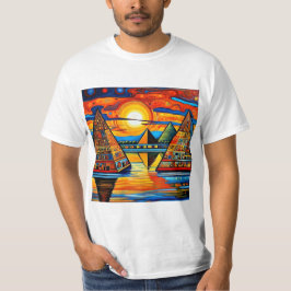Überschwemmte Pyramiden T-Shirt