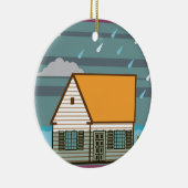 Überschwemmtes Haus Keramik Ornament (Rechts)