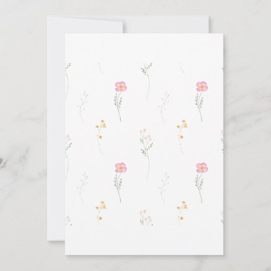 Überschwemmungen bei den Eltern von Spring Bride b Einladung (Rückseite)