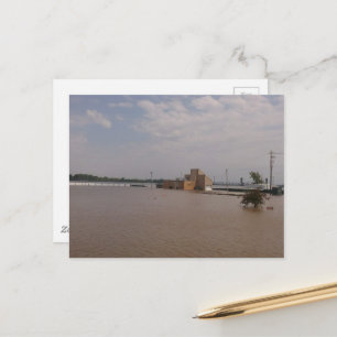 Überschwemmungen in Burlington, Iowa durchbrochene Postkarte
