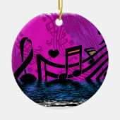 Überschwemmungen in - musikalische Hinweise Keramik Ornament (Vorne)