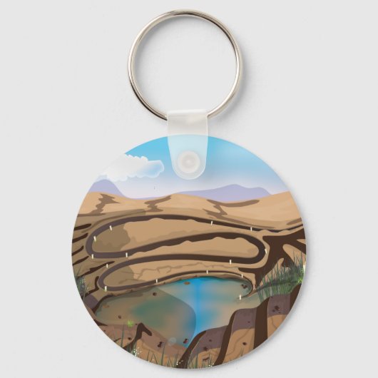 Überschwemmungsfreie Mine Schlüsselanhänger (Vorderseite)